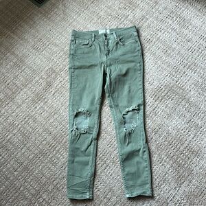 Free people green jeans.